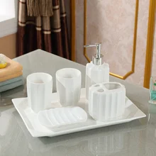 Современный минималистичный керамический набор для ванной из шести креативных кистей для ванной LO86301