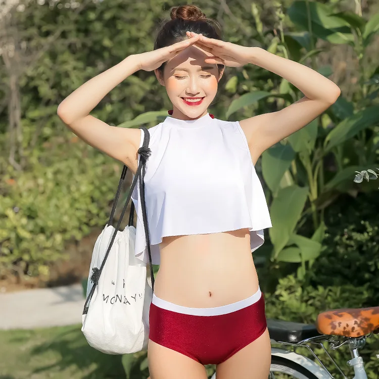 

Bikini Set 2017 Bikinis Top Bottoms Woman Swimsuit New Swimwear Ladies Thailand Japanese Underwire Three Piece Push Up Biquine