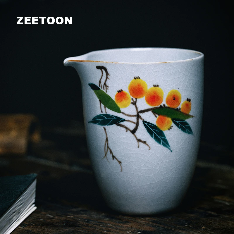 

160ml Jingdezhen Ceramic Crackle Glaze Hand Painted Fair Mug Tea Sets Milk Cup Teacup Seasoning Cup Creative Vintage Home Decor