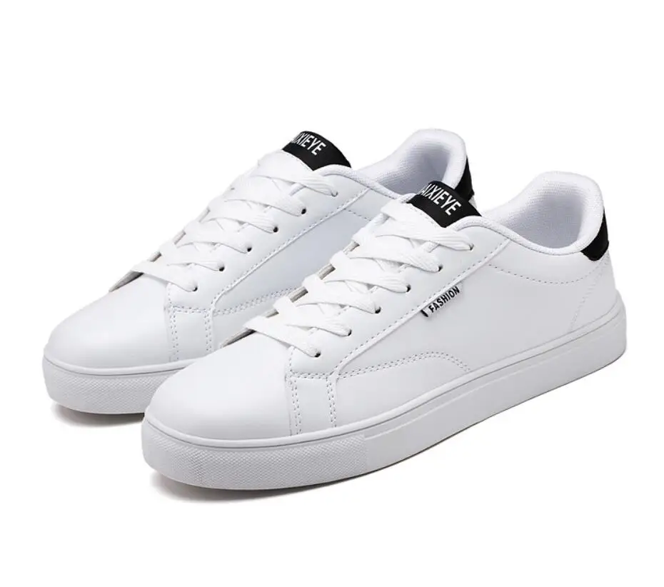 2019 Spring New Men Casual Shoes Breathable Wear Resistant chunky Shoes Comfortable Summer White Round Toe Lace up Flat Snekaers