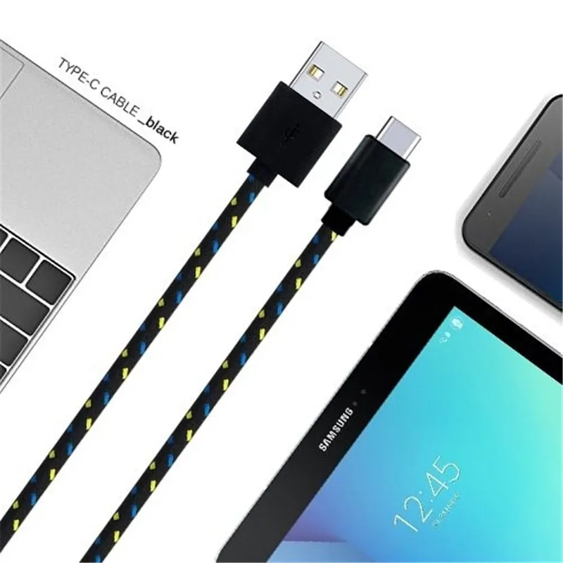 Кабель usb type C для быстрой зарядки USb C кабели type-c шнур для передачи данных зарядное устройство USB C для samsung S9 Note 9 huawei P20 Pro Xiaomi 1 m/2 m/3 m