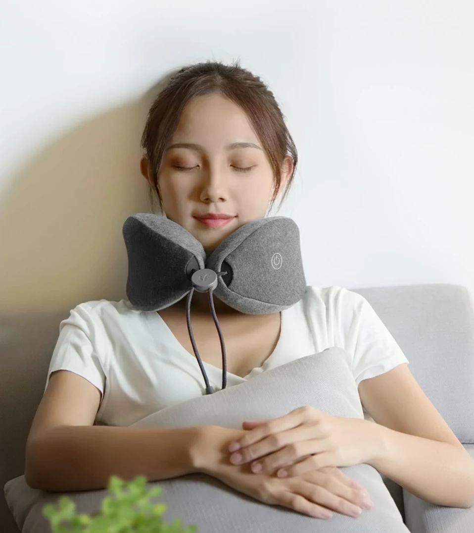 Новейшая массажная подушка Xiaomi LeFan для шеи и сна, массажер для расслабления мышц шеи, Подушка для сна для офиса, дома и путешествий