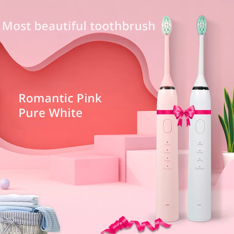 Beautiful Electric Toothbrush Inductive Rechargeable Toothbrush With Face Brush IPX7 Waterproof Beautiful Electric Toothbrush Inductive Rechargeable Toothbrush With Face Brush IPX7 Waterproof