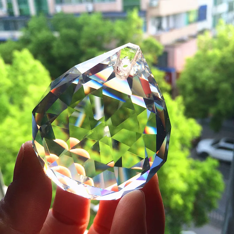 

60mm Clear Faceted K9 Crystal Chandelier Pendant Lighting Ball Suncatcher Wedding fengshui Sphere Christmas Tree Decoration