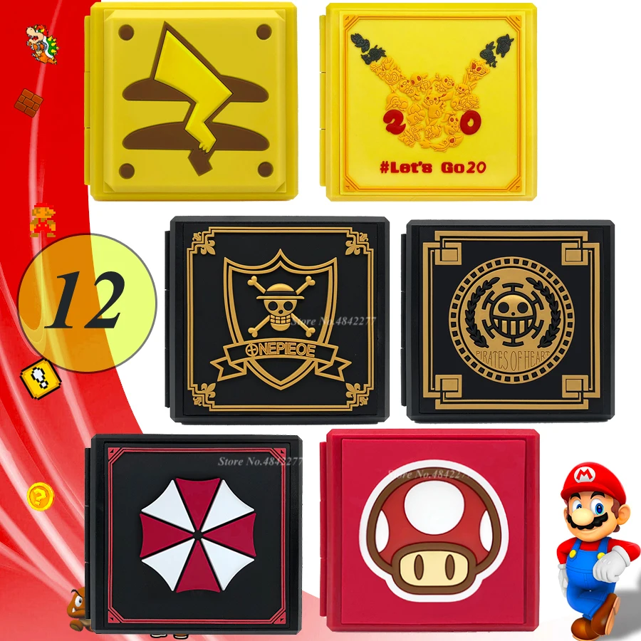 

12 in 1 Nintend Switch Case Portable Nintendoswitch Pokemons Pokeball Game Cards Storage Hard Shell Nintendos Games Accessories