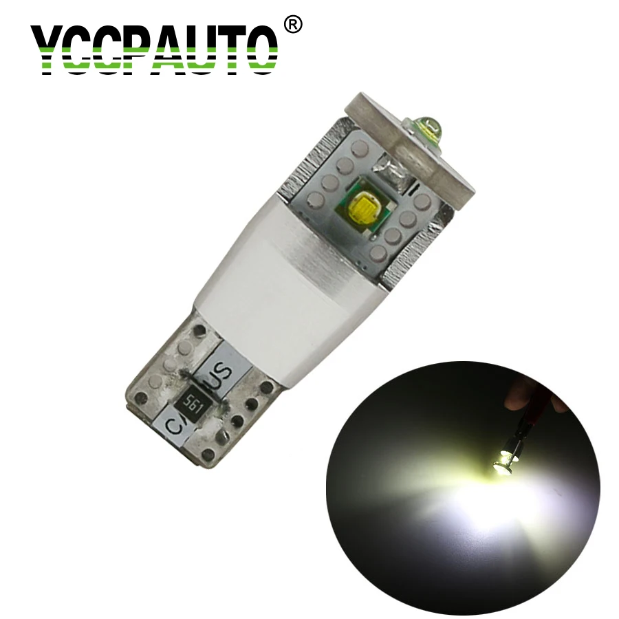 YCCPAUTO W5W T10 светодиодный светильник s лампы 9W Canbus Cree светодиодные чипы белые высокие Мощность лампа автомобилей сигнала поворота светильник источник света DRL DC 12V 1 шт