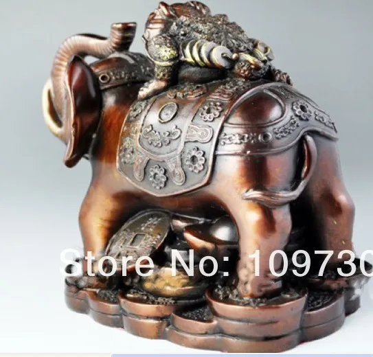 

bir 0044 Lucky toad ride Elephant bronze statues