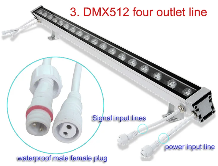 4 шт. DHLFedex DMX512 24 Вт настенный LED-светильник настенный светильник шайба освещение лампы открытый свет