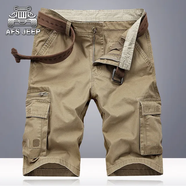 AFS JEEP Cargo Shorts 2017 Summer multi pockets Casual Mens Shorts