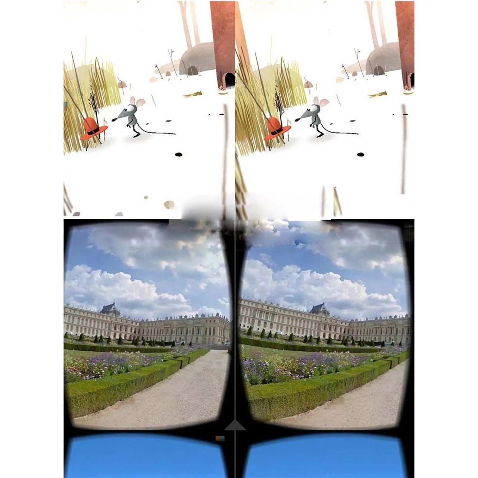 Новые картонные трендовые 3D очки виртуальной реальности для мобильных телефонов