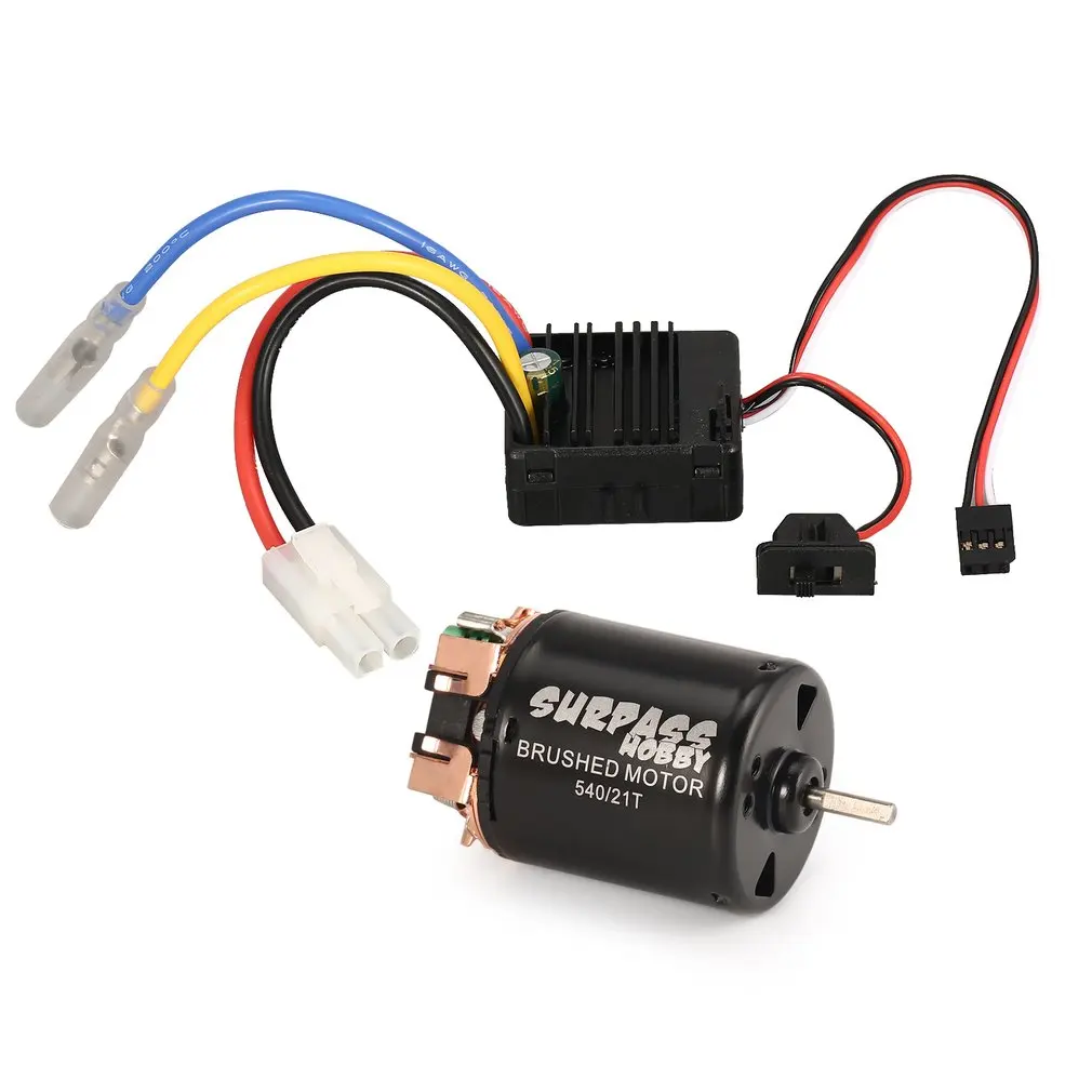 Surpass Hobby 540 21T Brushed Motor RC Car Parts 60A ESC Combo with 5V/2A BEC for 1/10 RC Off road Racing Car Truck-in Parts & Accessories from Toys ...