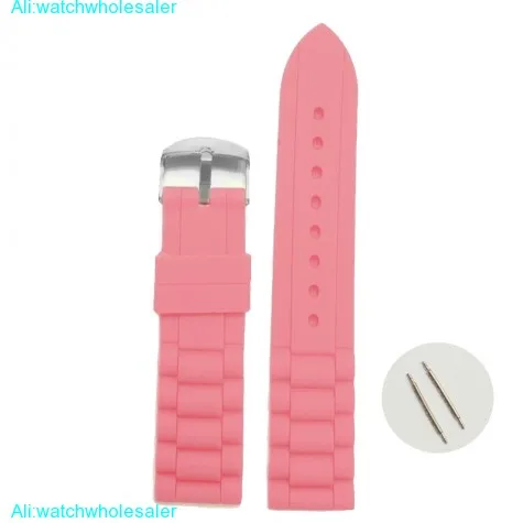 18mm Great Pink Color Silicone Jelly Rubber Ladies Watch Band Straps WB1002L18JB
