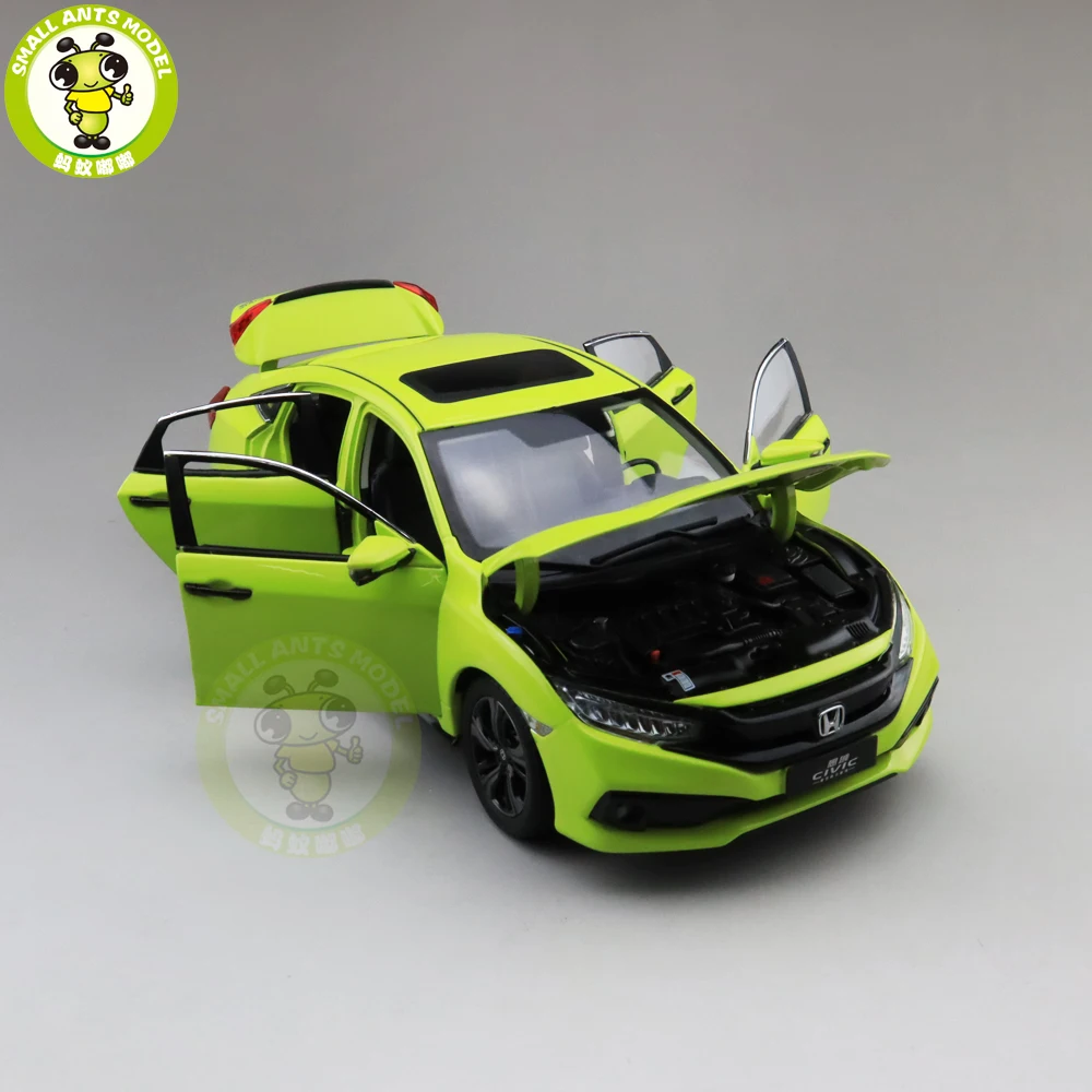 1/18 CIVIC 10th поколение литая под давлением Металлическая Модель автомобиля игрушки для детей мальчик девочка подарок коллекция хобби Зеленый