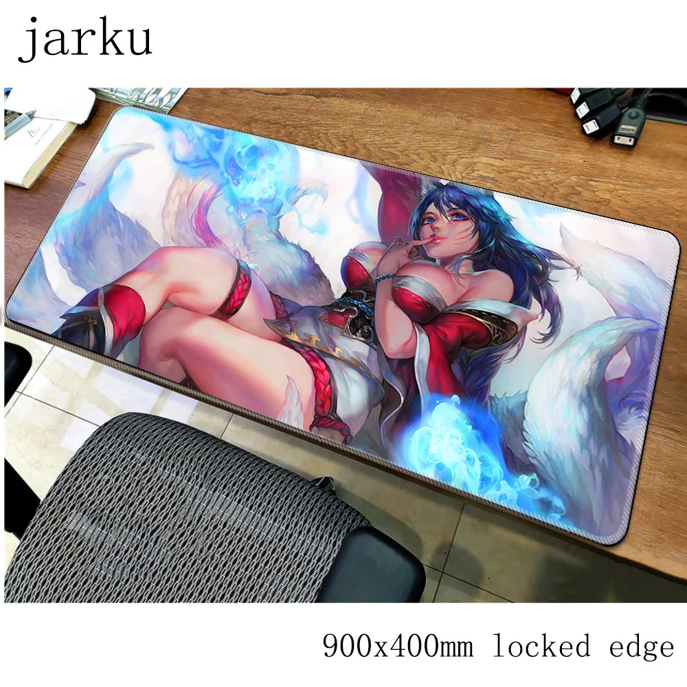 Ahri коврик для мыши геймер 900x400X3 мм игровой коврик для мыши большой Бестселлер Аксессуары для ноутбуков ПК эргономичный коврик для ноутбука