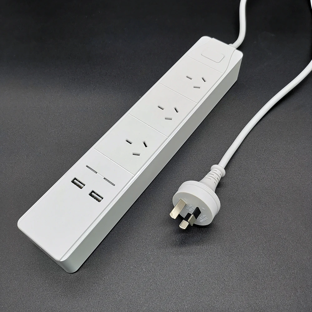 Сетевой фильтр 3 AC AU/CN розетки розетка с USB и переключателем 2.4A порты быстрой зарядки с удлинителем 1,8 м