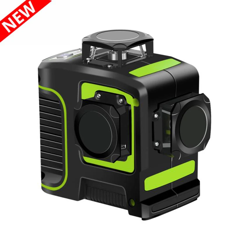 

SeeSii 12Lines 3D Green Laser Level 18650 Lithium Batteries Self-Leveling Horizontal&Vertical Cross Lines Can Use Receiver