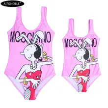 Aitonoble/Лидер продаж; купальник для мамы и девочки; цельный купальник; детский летний костюм для косплея; платье