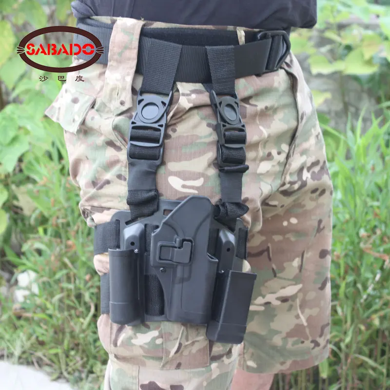 

Right Glock 17 tactical Holster Hunting Strap Gun Accessories Airsoft Pistol Gun Drop Leg Holster Pouch Adjustable holster