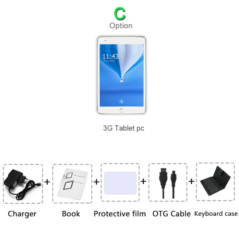 Новейший 10,1 дюймов 3g/4G LTE планшетный ПК две sim-карты Android 8,0 Octa core 6 Гб ram 1280*800 ips wifi Bluetooth планшеты шт 10 - Комплект: Комплект 3