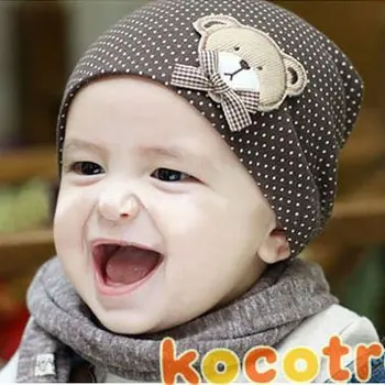 

New style wholesale fashion baby hat baby cap baby bear hat infant hat infant cap headress children cap 10 color +Free shippipng