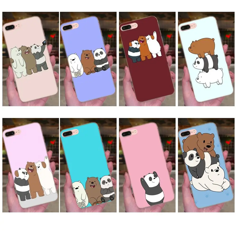 

For Galaxy A3 A5 A7 On5 On7 2015 2016 2017 Grand Alpha G850 Core2 Prime S2 I9082 TPU Cases Covers We Bare Bears Cartoon Pattern