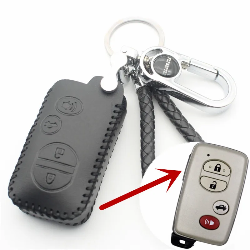 FLYBETTER чехол из натуральной кожи с 4 кнопками для Toyota Highlander/Avalon/Camry/Sequoia/RAV4