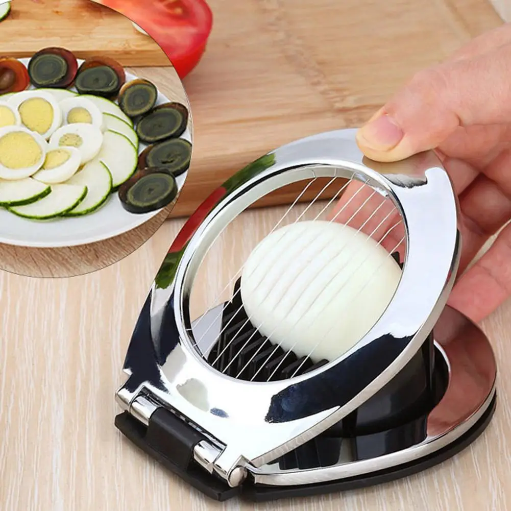

Stainless Steel Boiled Egg Slicer Press Cut Egg Wedges Fruits Slicing Strawberry Cheese Section Cutter Quick Cutting Egg Tool