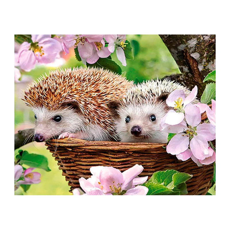 

5d diy diamond embroidery Hedgehog on the tree diamond painting Cross Stitch full square Rhinestone mosaic home decoration WZ