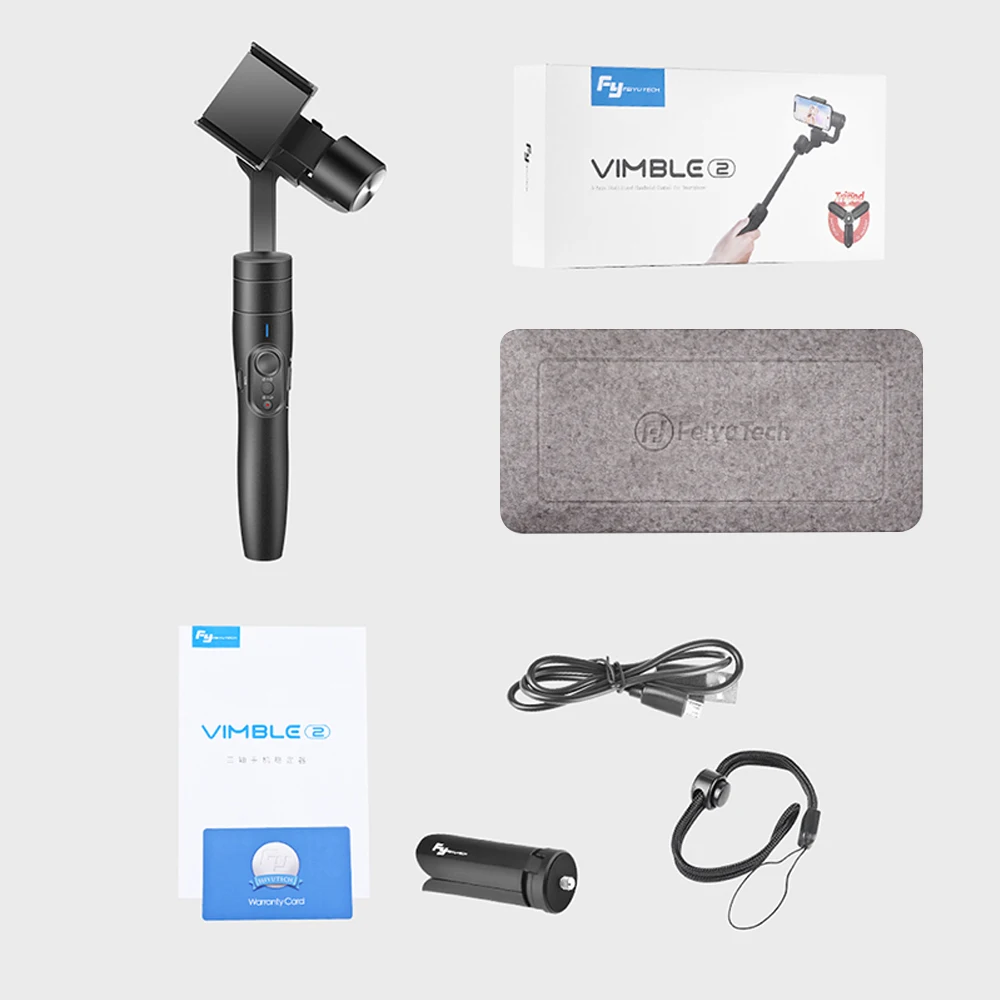 Feiyu Vimble 2 выдвижной ручной телефон Gopro Gimbal видео стабилизатор для iPhone X 8 7 Hero 6 Xiaomi Yi