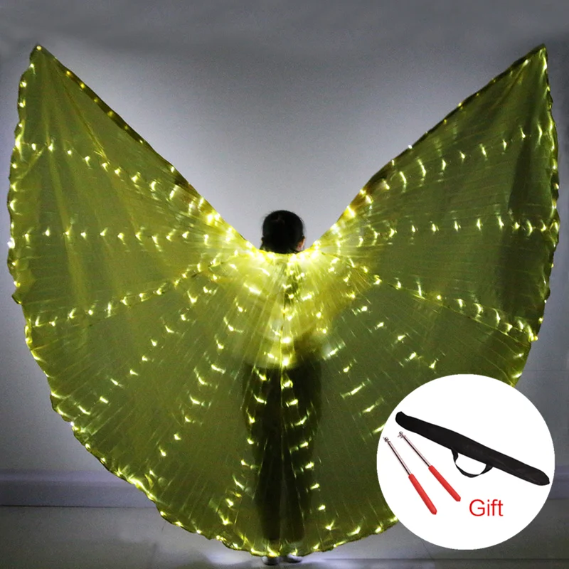 2018 Stafe Performance Prop Women Dancewear Girls DJ LED Wings Light Up Wings Belly Dance Wing Costume