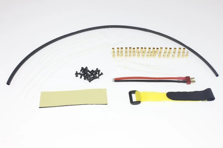 

F00149-B RC Drone Hexacopter Accessory 3.5mm Gold Banana Connectors + Dean T Plug Wire + Hoop & Loop Fastening Tape + FS