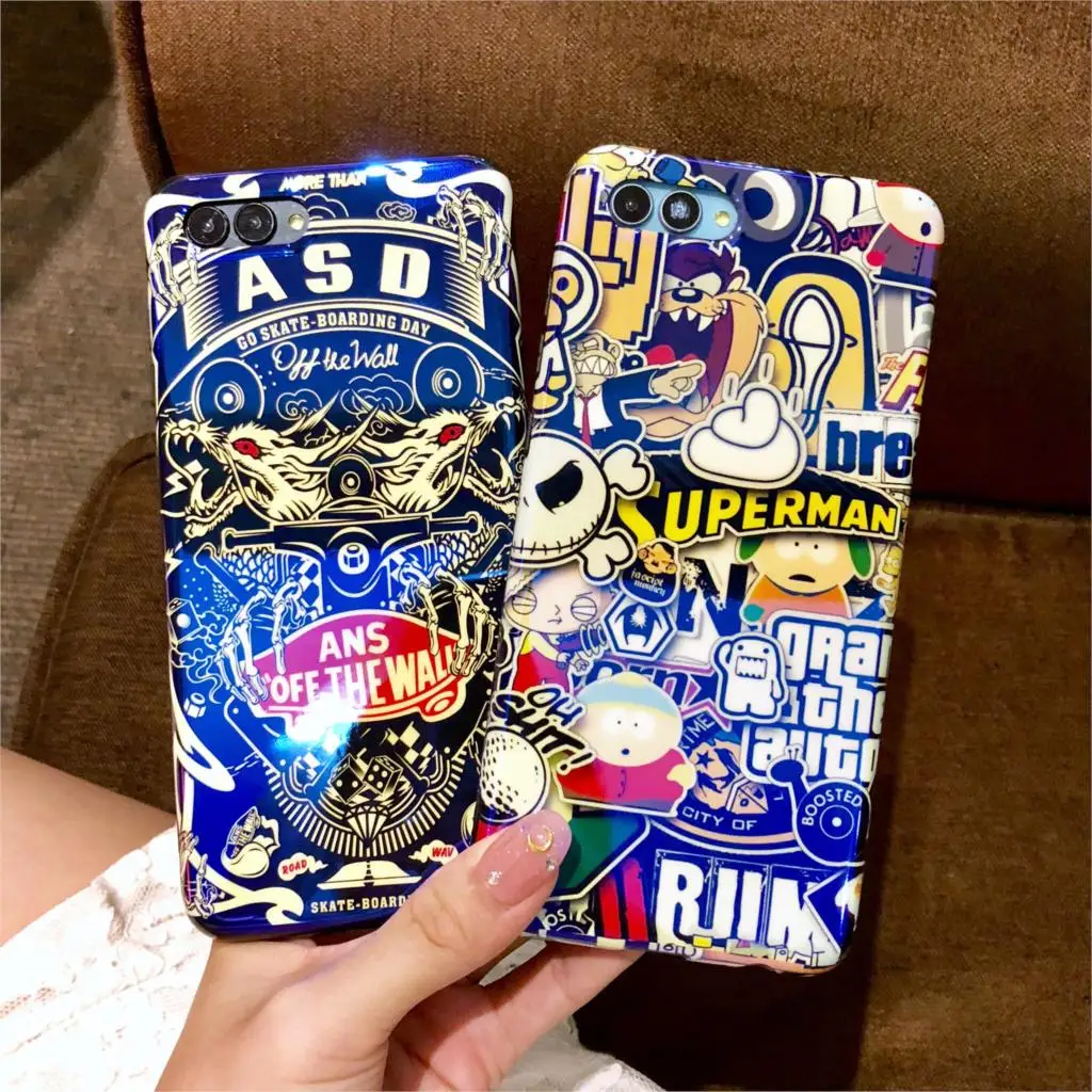 For Huawei P20 Pro Fashion Pattern Blue Light Laser Flower Back Cover Phone Case |