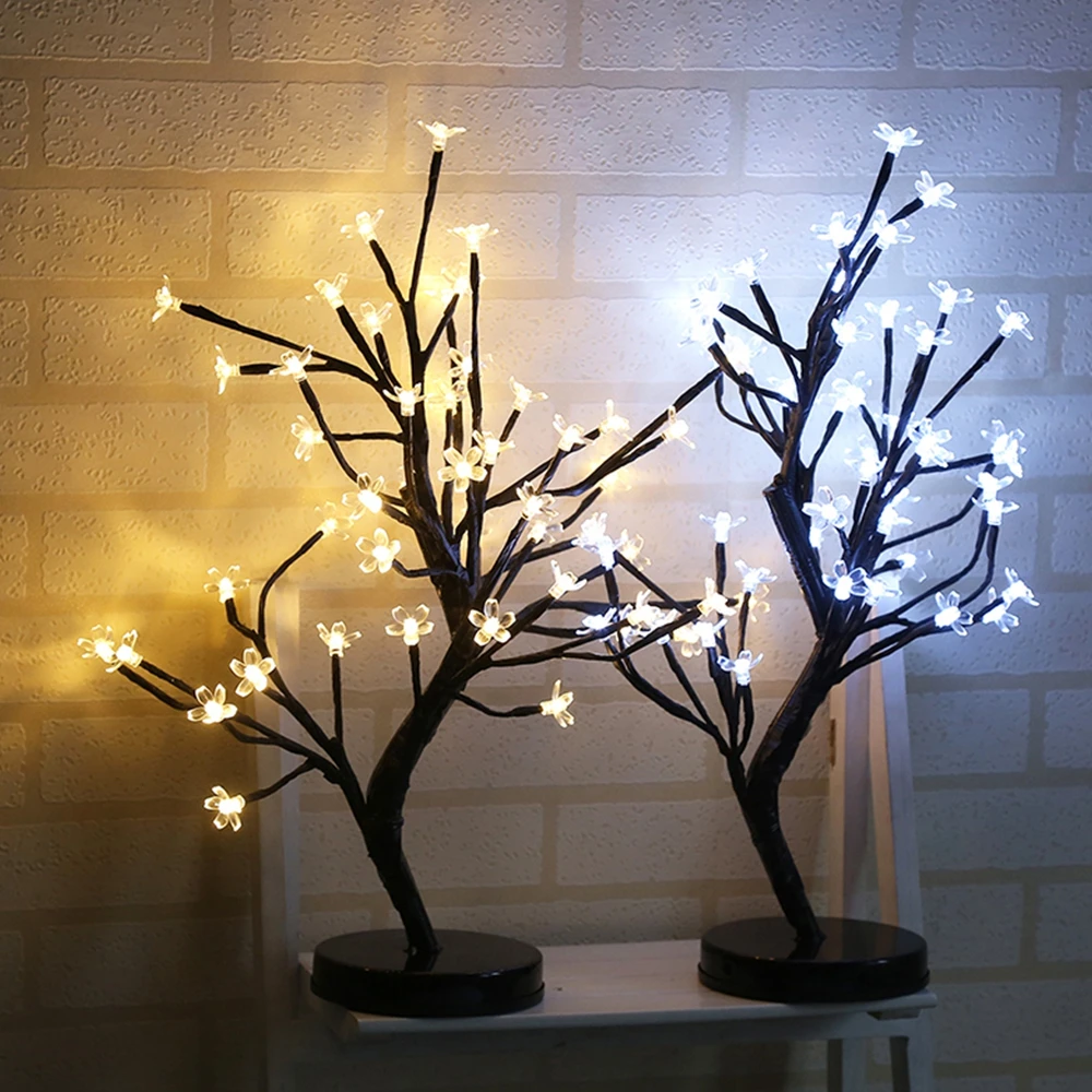 

2018 Original Adjustable Hanger Jewellery Atmosphere Plum Flower Pot Interior Decoration Small Night Light Two Colors