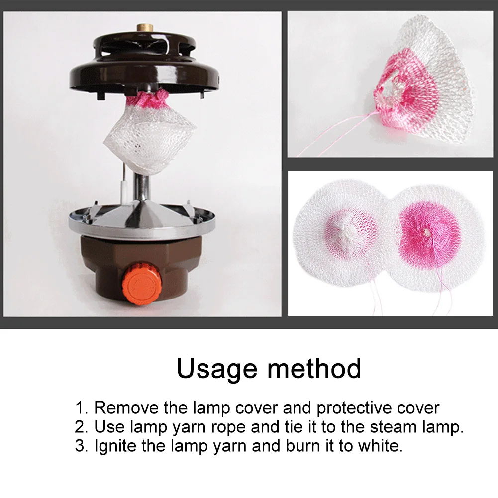 10 шт. кемпинг газовый фонарь Mantles крышка прочный марлевый сетчатый светильник безопасные наружные инструменты запасные части абажур не загрязняющий