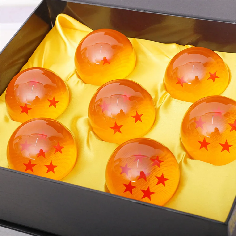 

ZOCDOU 7 Pieces Miniatures 3.5cm Japan Anime Dragon Ball Star Crystal Ball with Retail Package Best Friend Birthday Gift Present