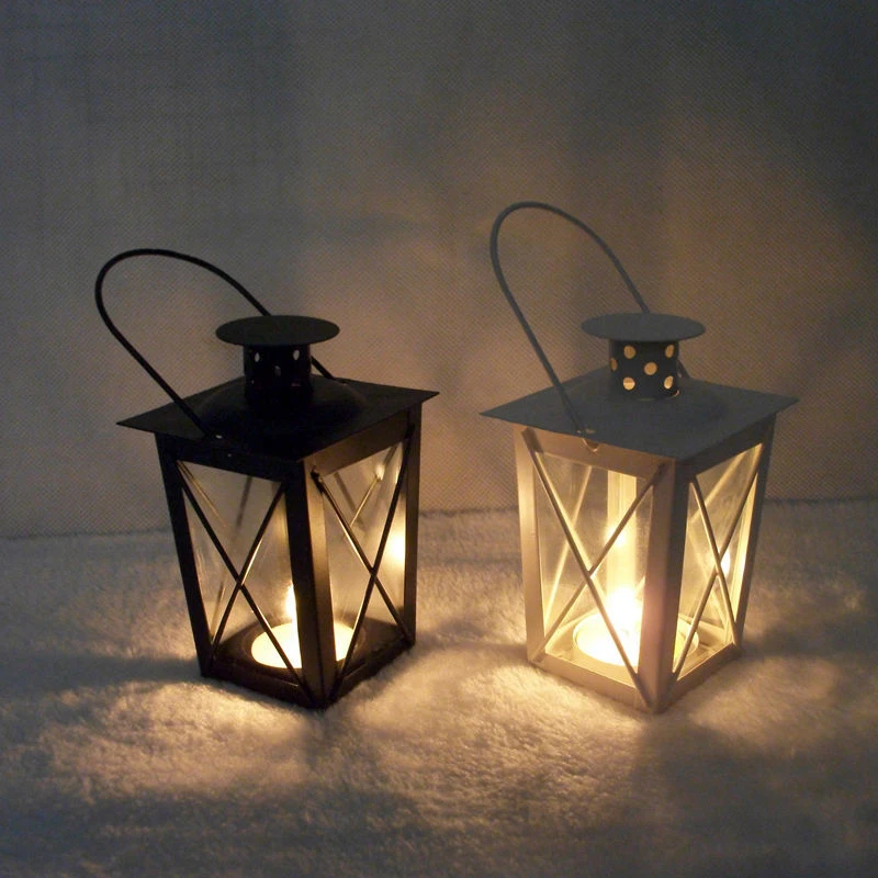 

Hollow Holder Tealight Candlestick Hanging Lantern Vintage Wrought Candle Holder