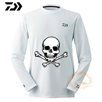 

2019 New Daiwa Summer Daiwa Men Fishing Shirt Breathable Hygroscopicity Quick Dry Anti-UV Fishing Clothing XS-5XL Riding Jersey