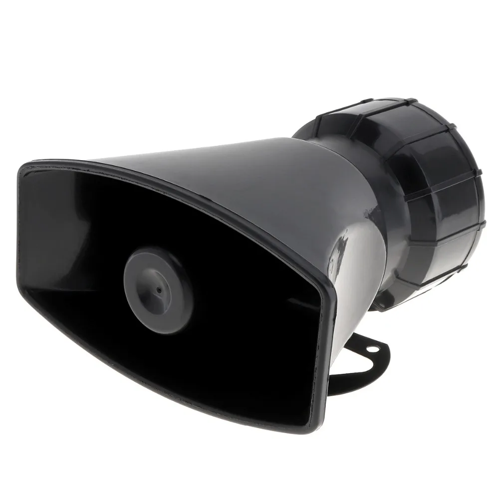 

12V 100W 7 Sound Tones Loud Car Warning Alarm Police Fire Siren Horn Speaker with Brown Wireless Remote Controller