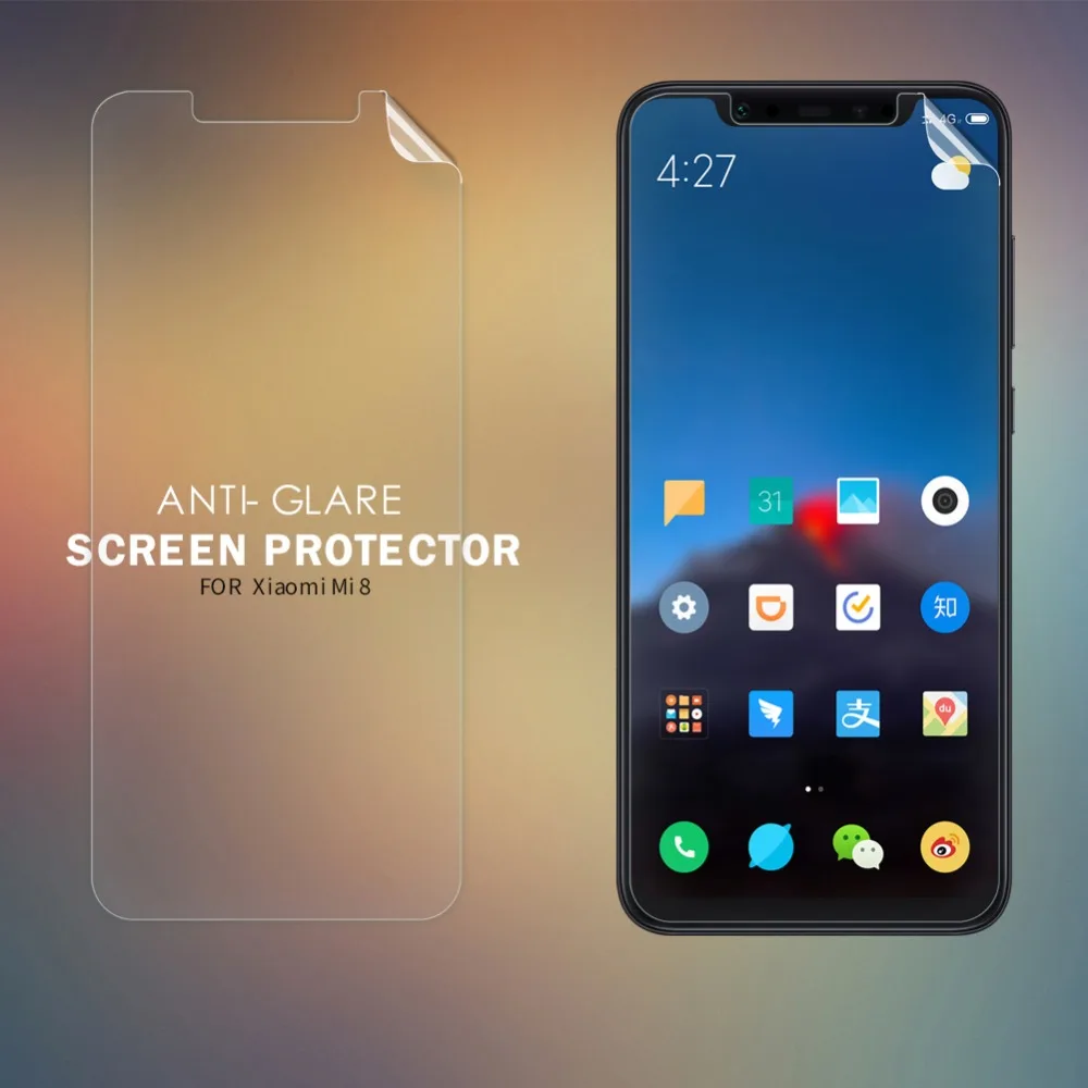 Тонкая ПЭТ глянцевая пленка для Xiaomi mi 8 анти-Finperprint матовая защитная пленка для Xiaomi mi 8 mi 8 Защита экрана Антибликовая