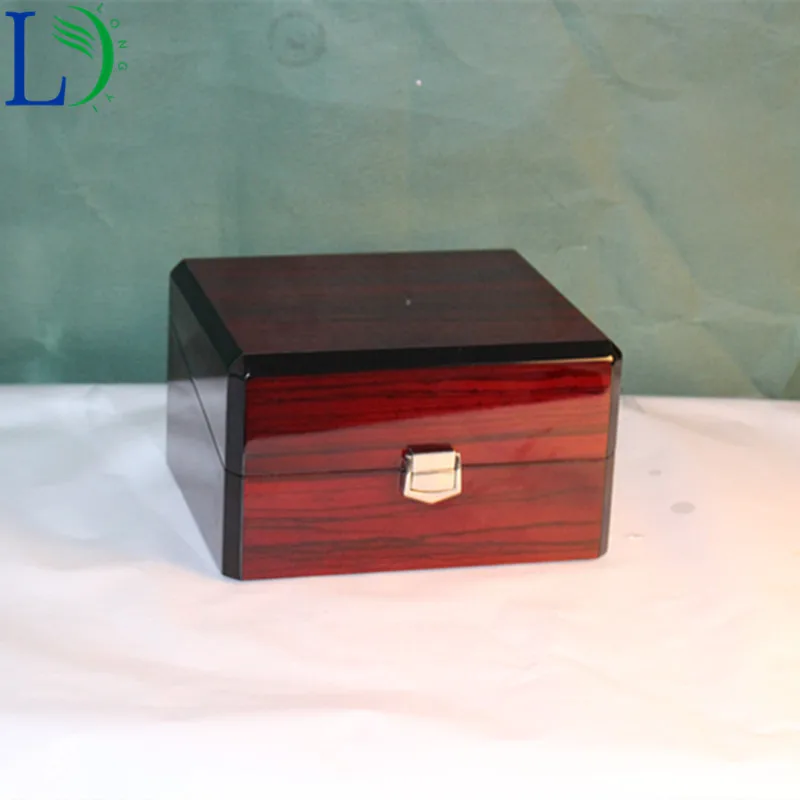 Роскошная деревянная коробка для хранения подарочная упаковка чехол деревянная коробка для часов для наручных часов ювелирный маленький подарок гаджеты красного цвета