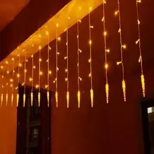 6 м* 1 м занавес сосулька огни открытый праздничное Рождественское украшение огни свадебные Рождественские гирлянды Фея светодиодный гирлянды Вечерние огни