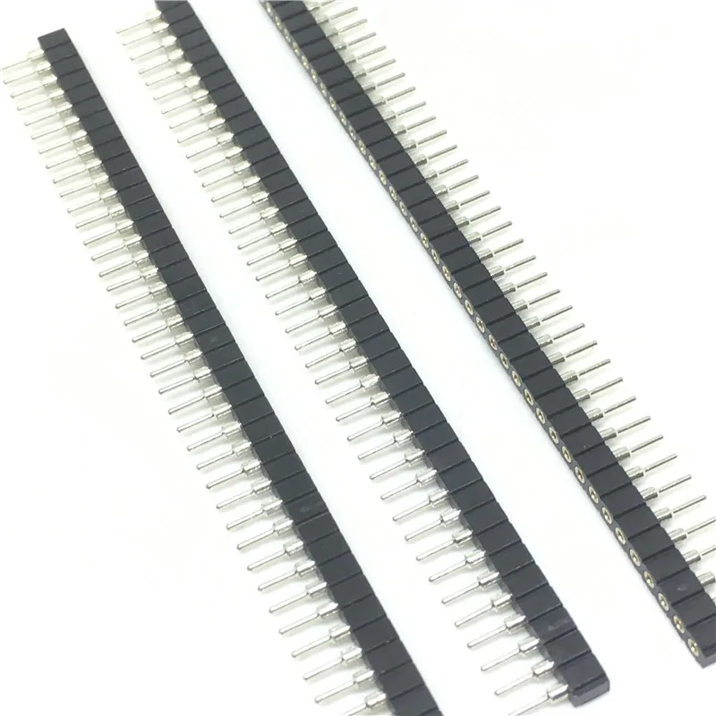 5PCS Single Row 40Pin 2.54mm Round Male Pin Header gold plated machined