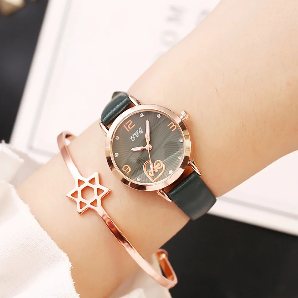 

New Women Bracelet Watches Fashion Women Leather Green Watch Luxury Diamond Female Quartz Clock Waterproof Watch bayan kol saati