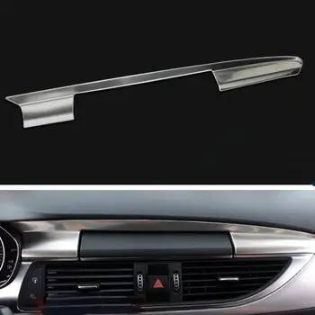 

Car Center Control Navigation Cover Trim Stainless Steel Sticker Car Accessory Fit For Audi A6 C7 2012-16