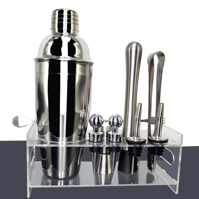 AREYOUCAN 10 Piece 550ml Cocktail Shaker Bar Set Stainless Steel