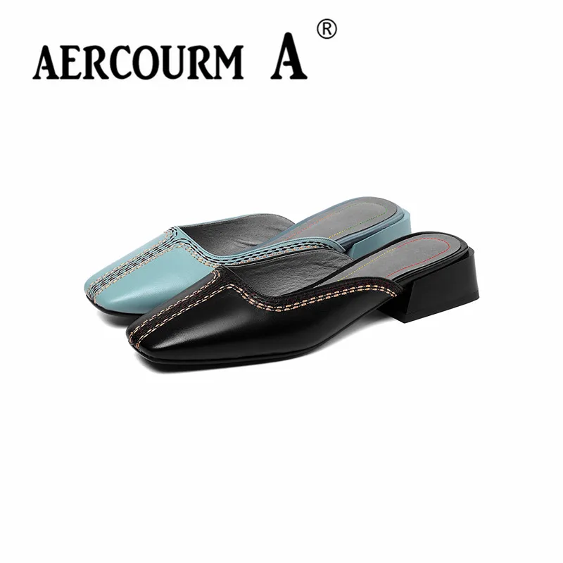 Туфли-лодочки Aercourm женские из натуральной воловьей кожи летние тапочки