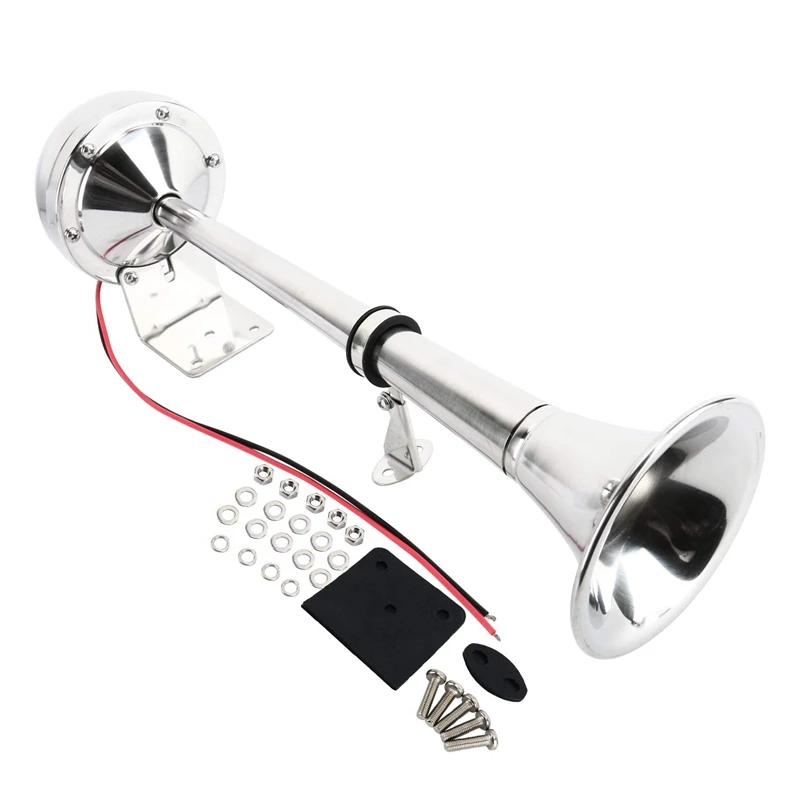 

12 V Marine Boat Stainless Steel Single Speaker Horn, Low Tone