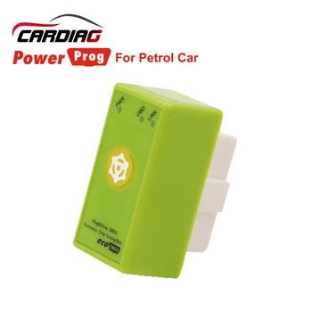 

2019 Free Shipping New Design ECOOBD2 With Reset Button Power Prog OBD2 Benzine Car Chip Tuning Box Plug for Petrol cars