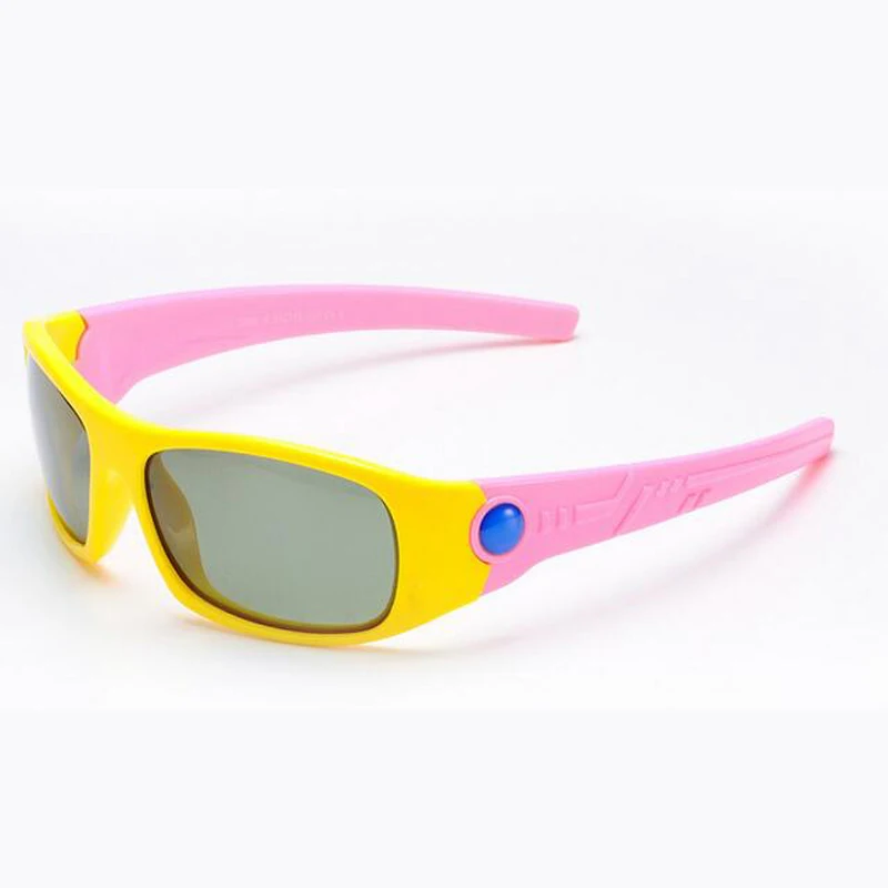 Поляризованные Мода крупный горох Для мальчиков и девочек детей солнцезащитные очки Зонт sunglasses808 - Цвет линз: yellowframe pink