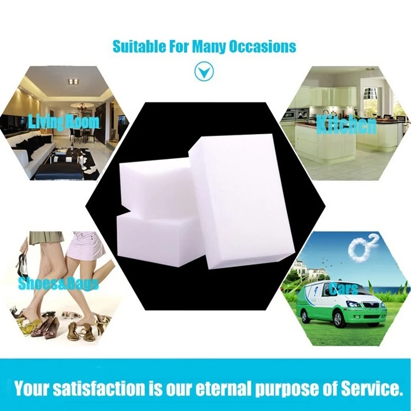 

8PCS/10*6*2.5cm Magic Sponge Eraser Melamine Cleaner Multi-Functional Kitchen Bathroom Cleaning Tools Nano Sponge New Arrival